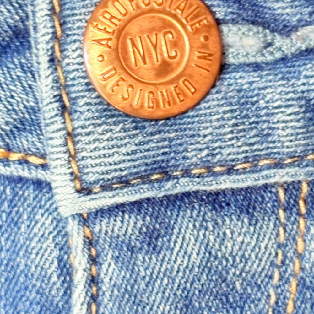 Blue Denim Fabric with Stitching - Picture 3 of 9